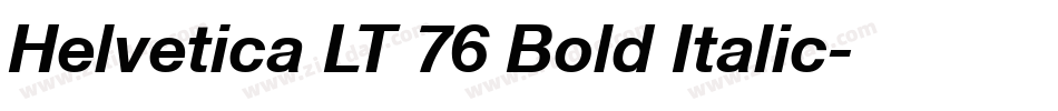 Helvetica LT 76 Bold Italic字体转换